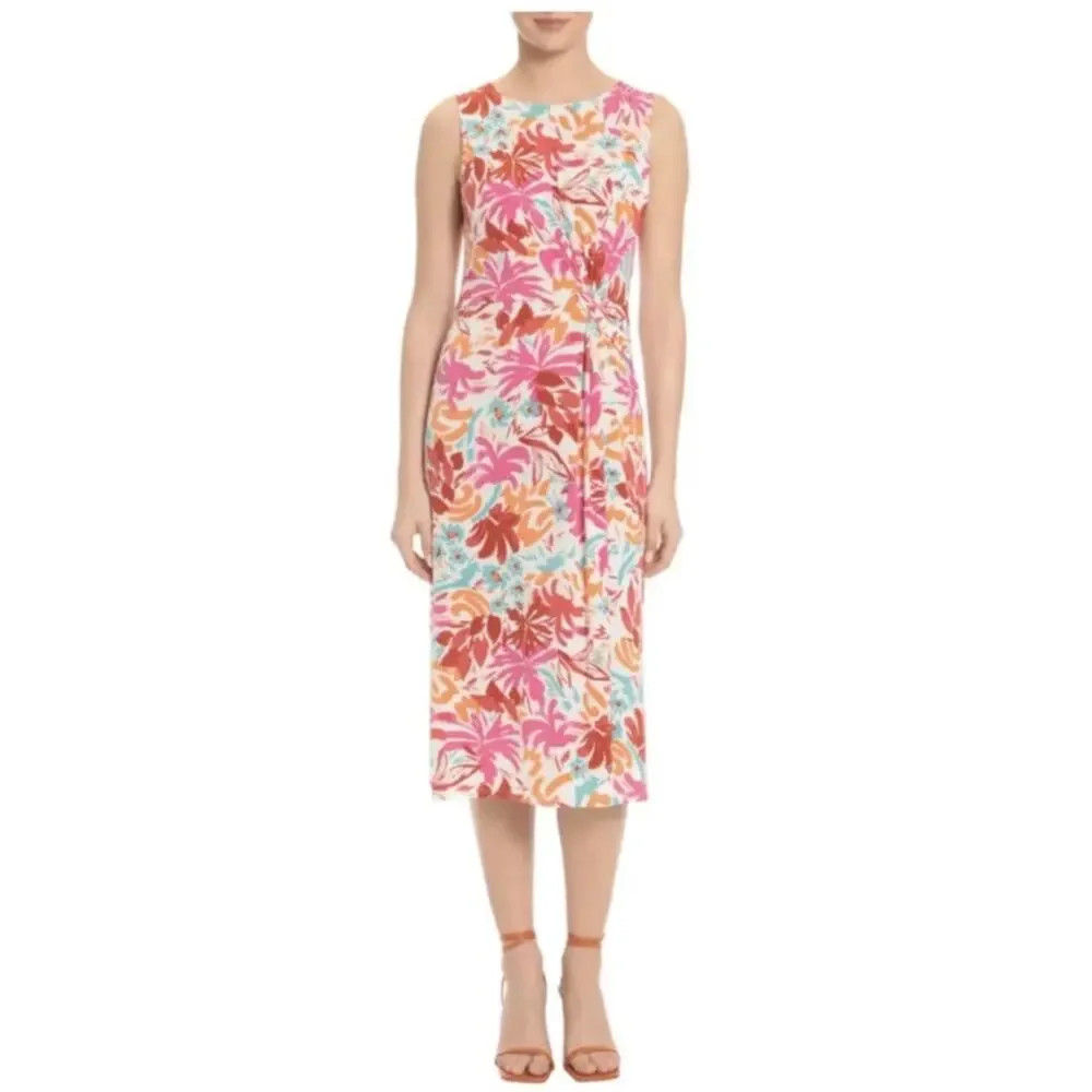 Maggy London Pink Floral Dress 2 NWOT